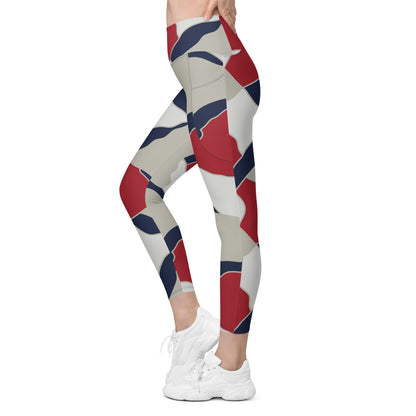 American Patriot Turtle Shell CAMO Womens Leggings with Pockets