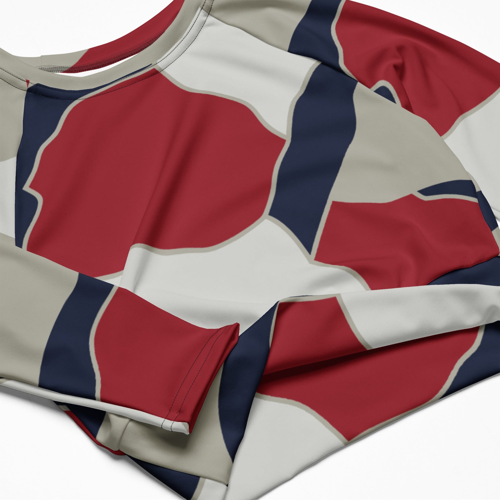 American Patriot Turtle Shell CAMO Womens Long-Sleeve Crop Top