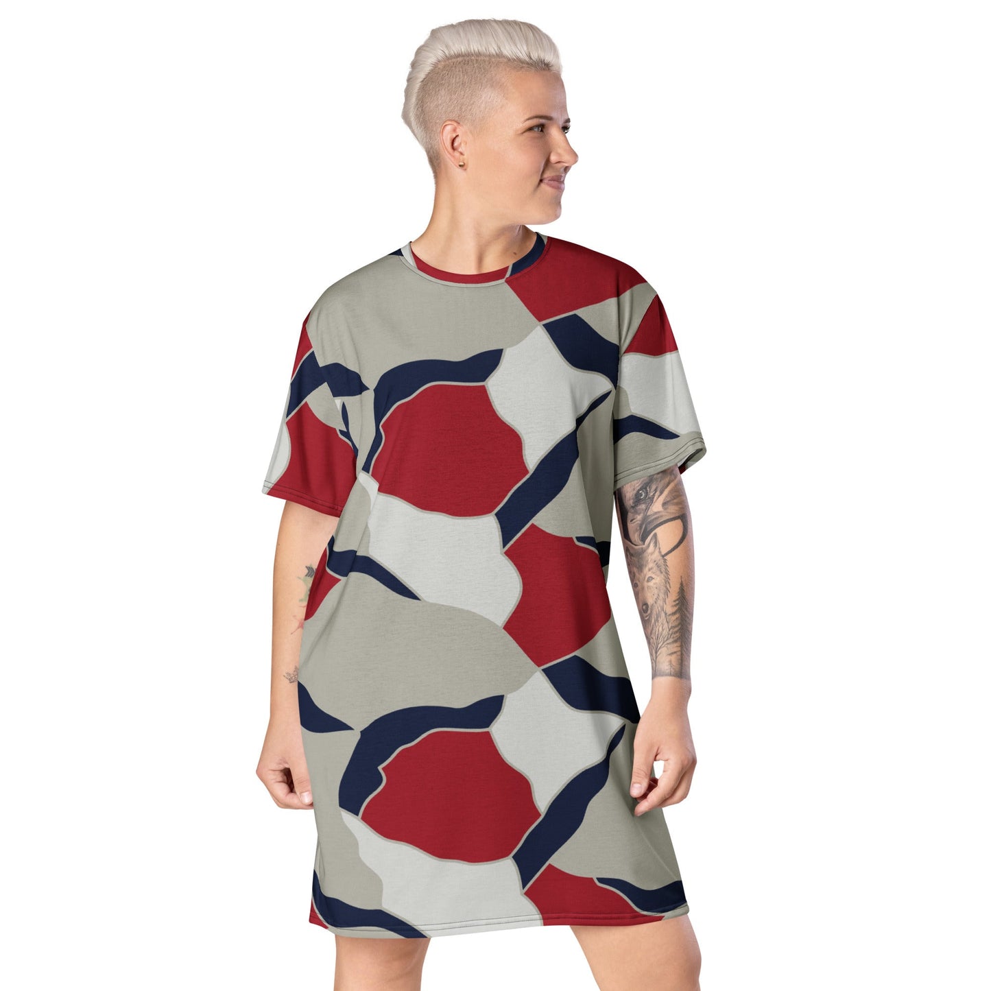 American Patriot Turtle Shell CAMO Womens T-Shirt Dress