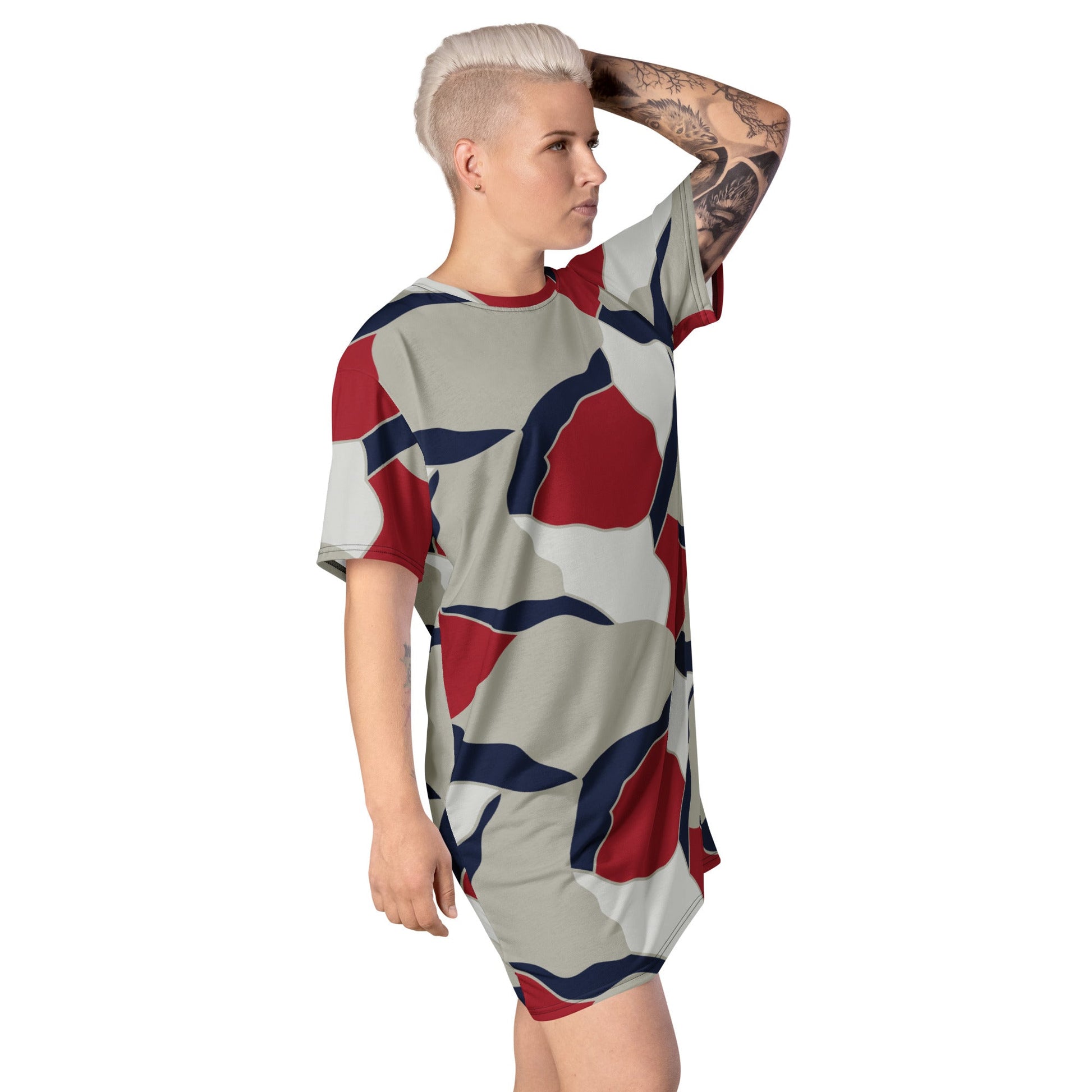 American Patriot Turtle Shell CAMO Womens T-Shirt Dress