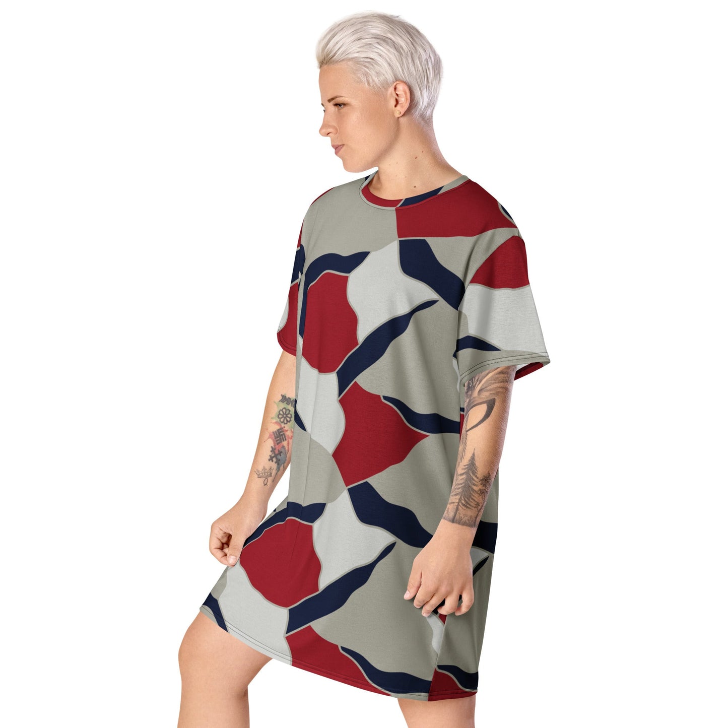 American Patriot Turtle Shell CAMO Womens T-Shirt Dress