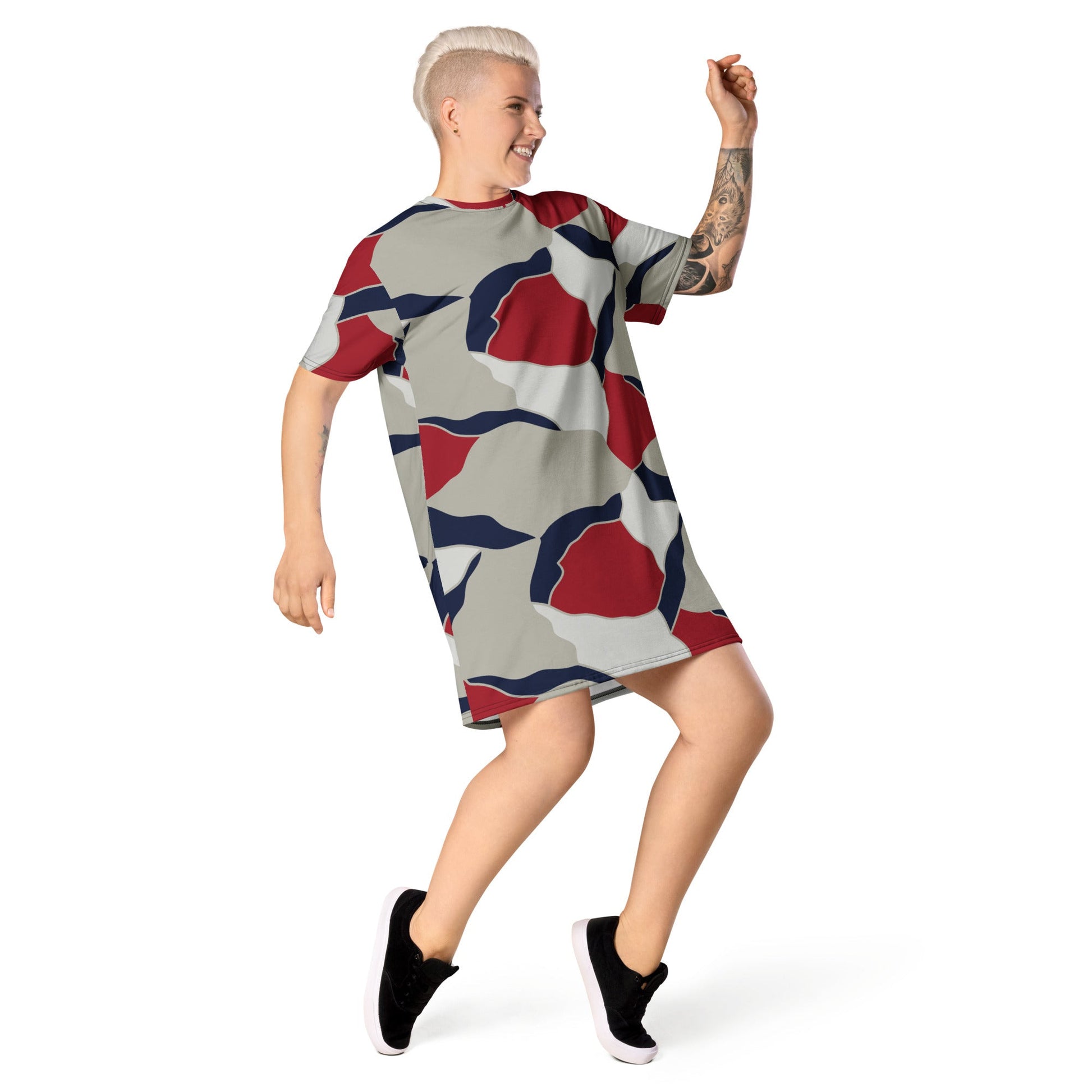 American Patriot Turtle Shell CAMO Womens T-Shirt Dress
