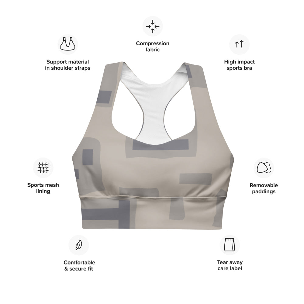 American T-Block Desert CAMO Longline sports bra - Womens Sports Bra