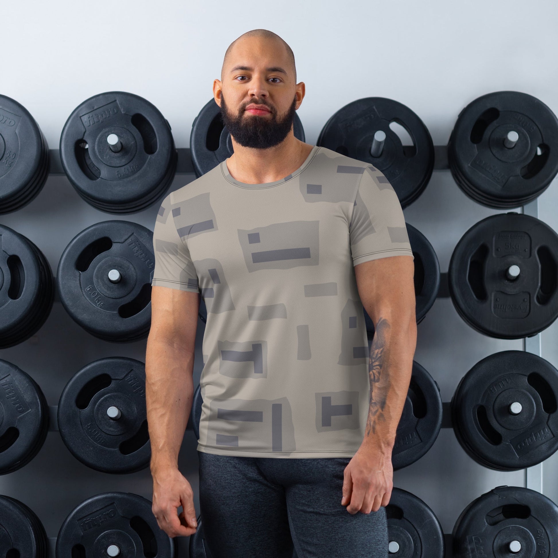 American T-Block Desert CAMO Mens Athletic T-shirt - XS - T-Shirts