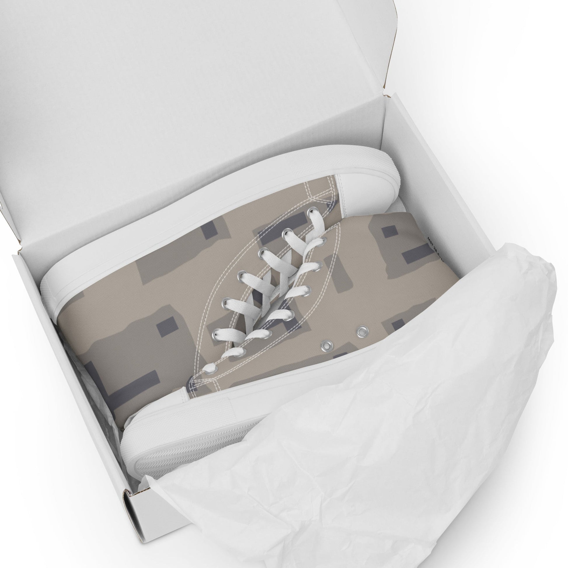 American T-Block Desert CAMO Mens high top canvas shoes - High Top Canvas Shoes