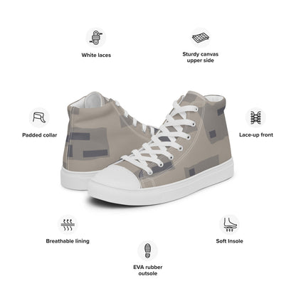 American T-Block Desert CAMO Men’s high top canvas shoes - Mens High Top Canvas Shoes