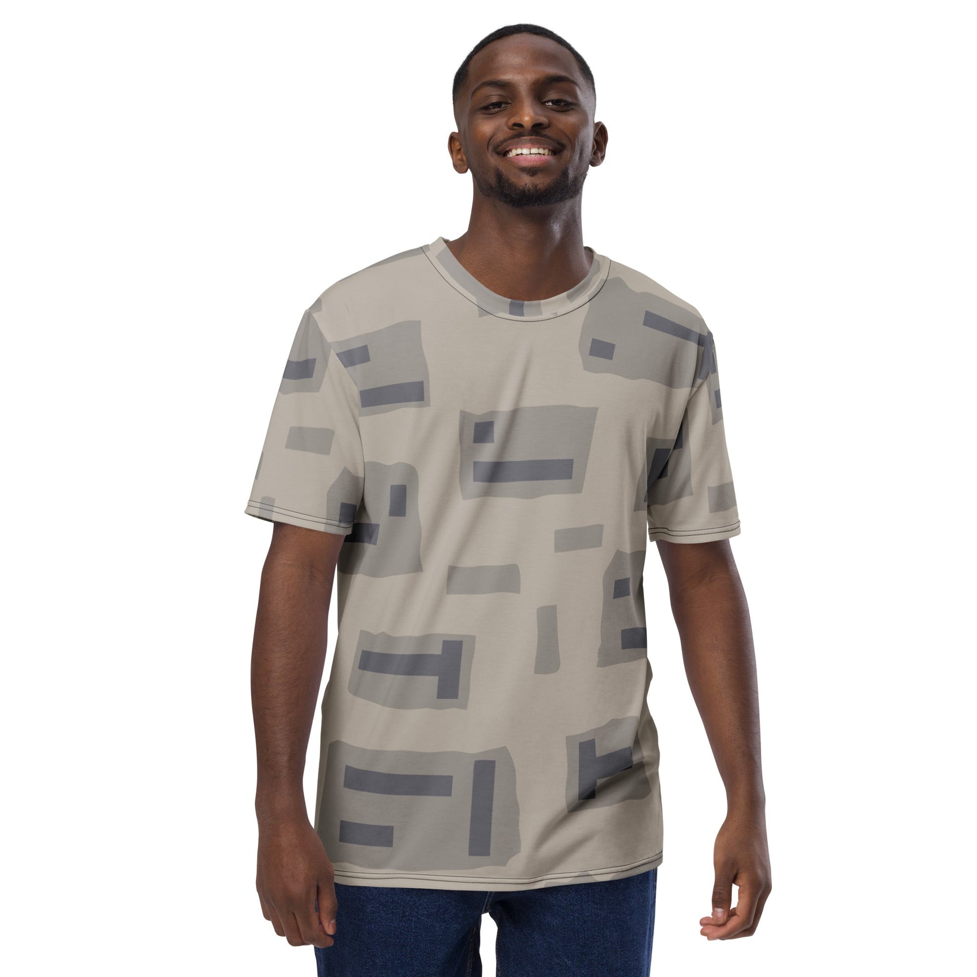 American T-Block Desert CAMO Mens T-shirt - T-Shirts