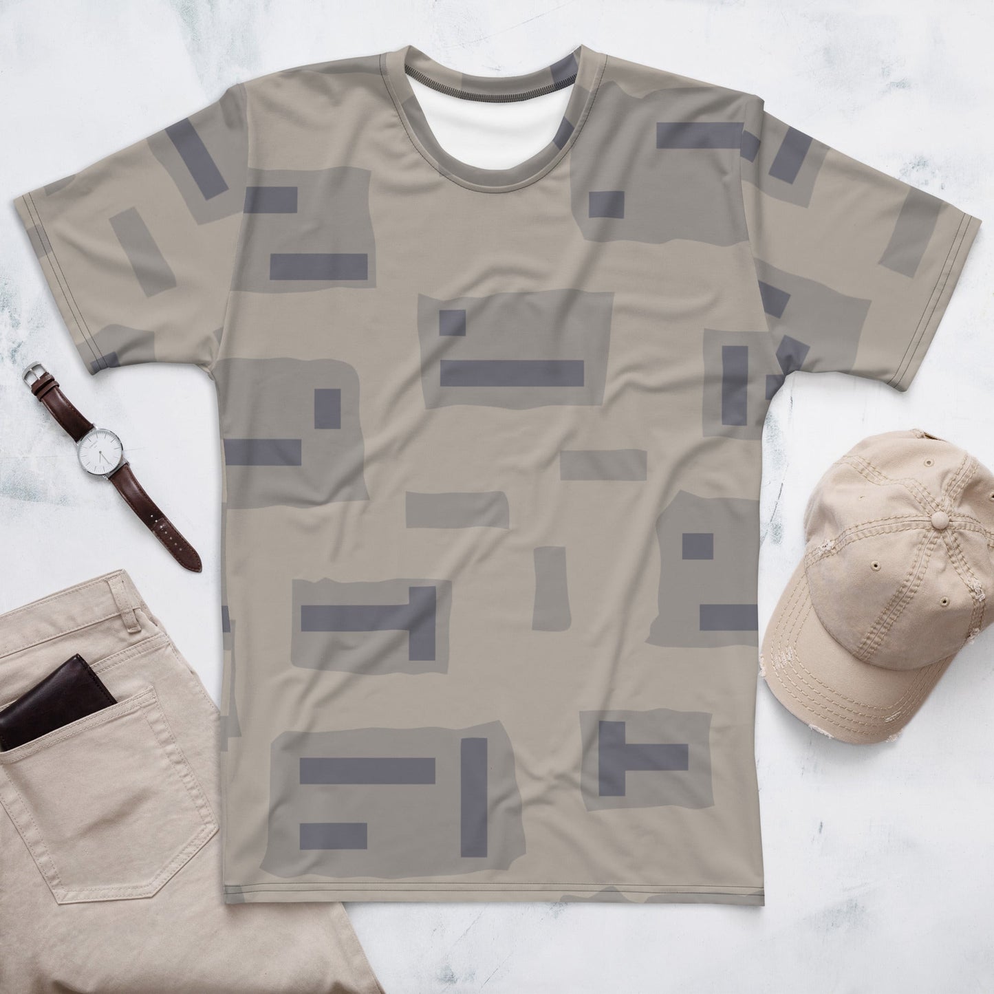 American T-Block Desert CAMO Mens T-shirt - XS - T-Shirts