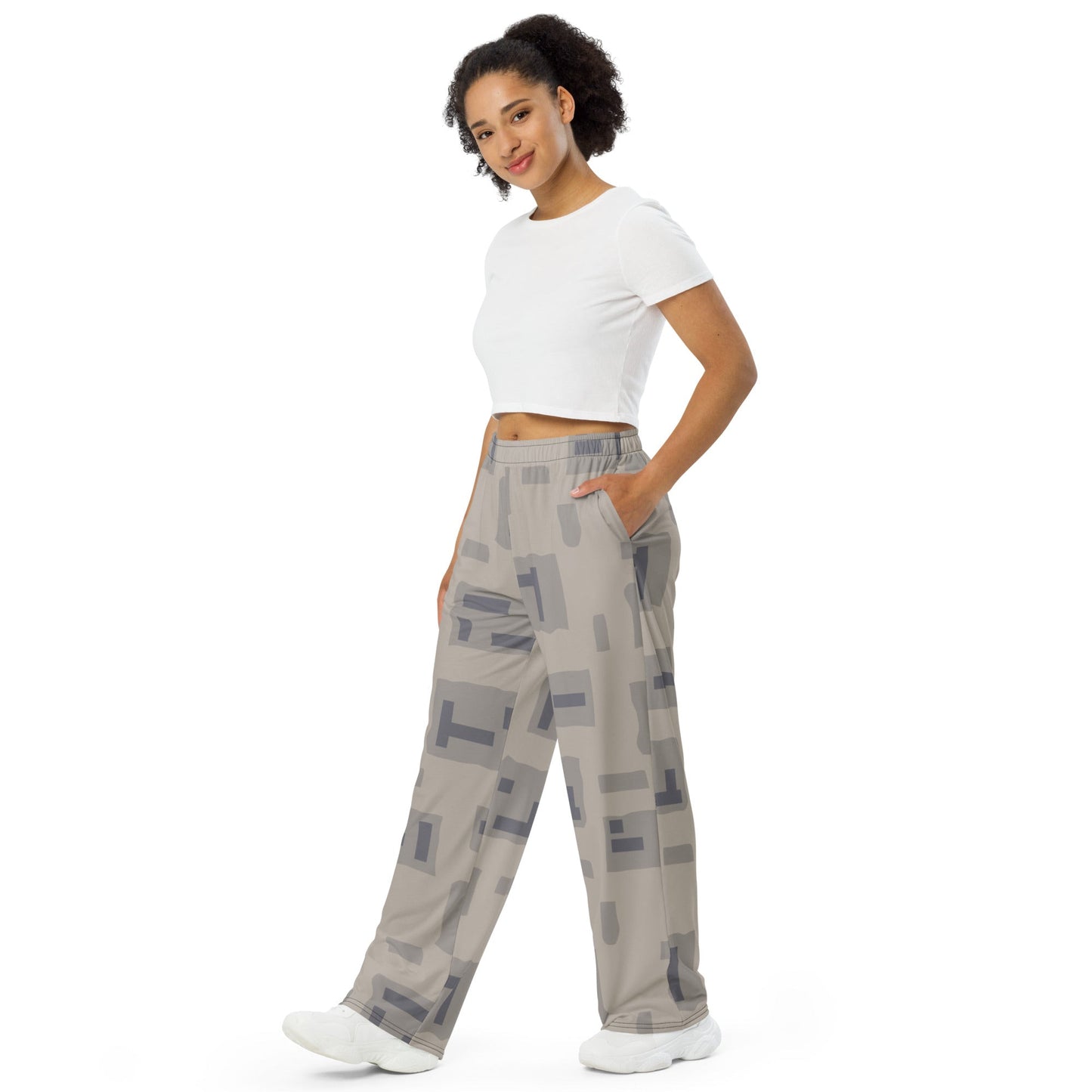 American T-Block Desert CAMO unisex wide-leg pants - Wide-leg Pants