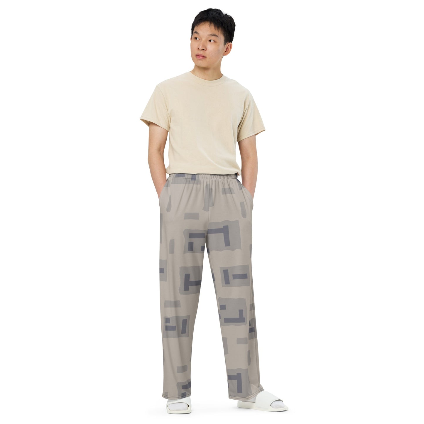 American T-Block Desert CAMO unisex wide-leg pants - Wide-leg Pants