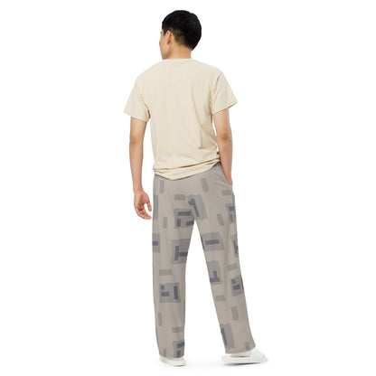 American T-Block Desert CAMO unisex wide-leg pants - Wide-leg Pants