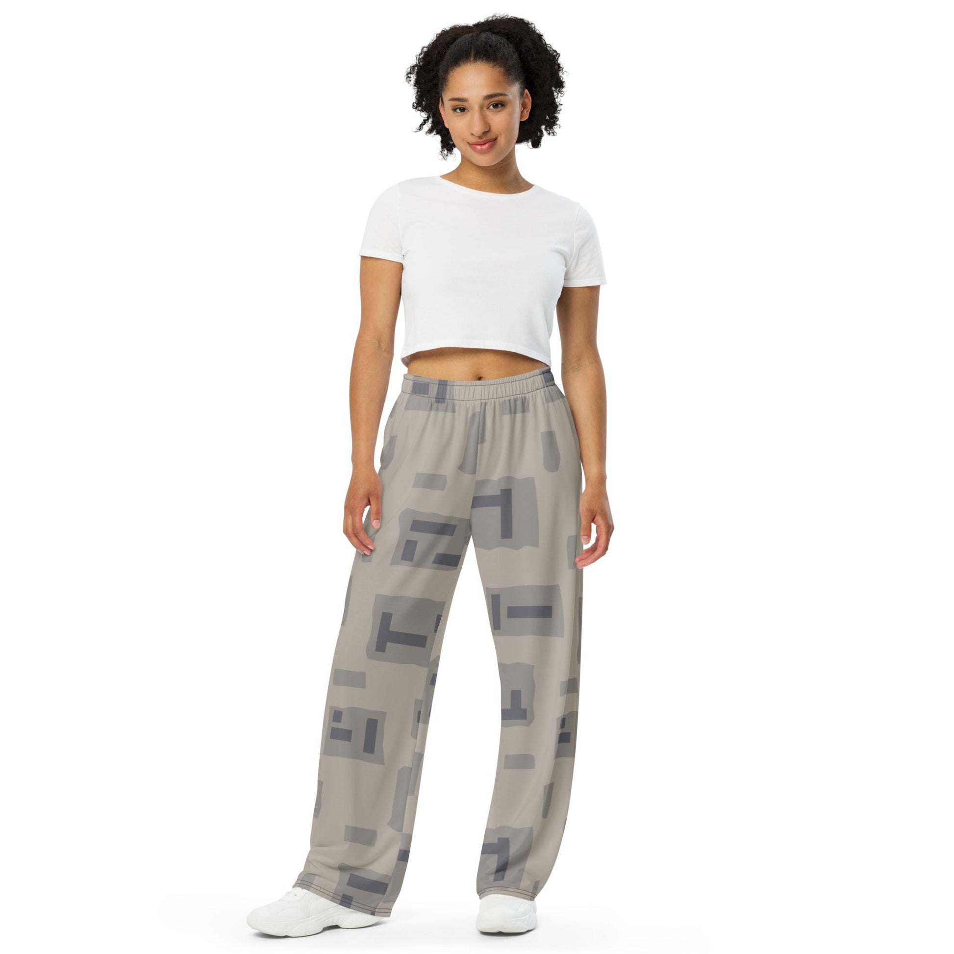 American T-Block Desert CAMO unisex wide-leg pants - Wide-leg Pants