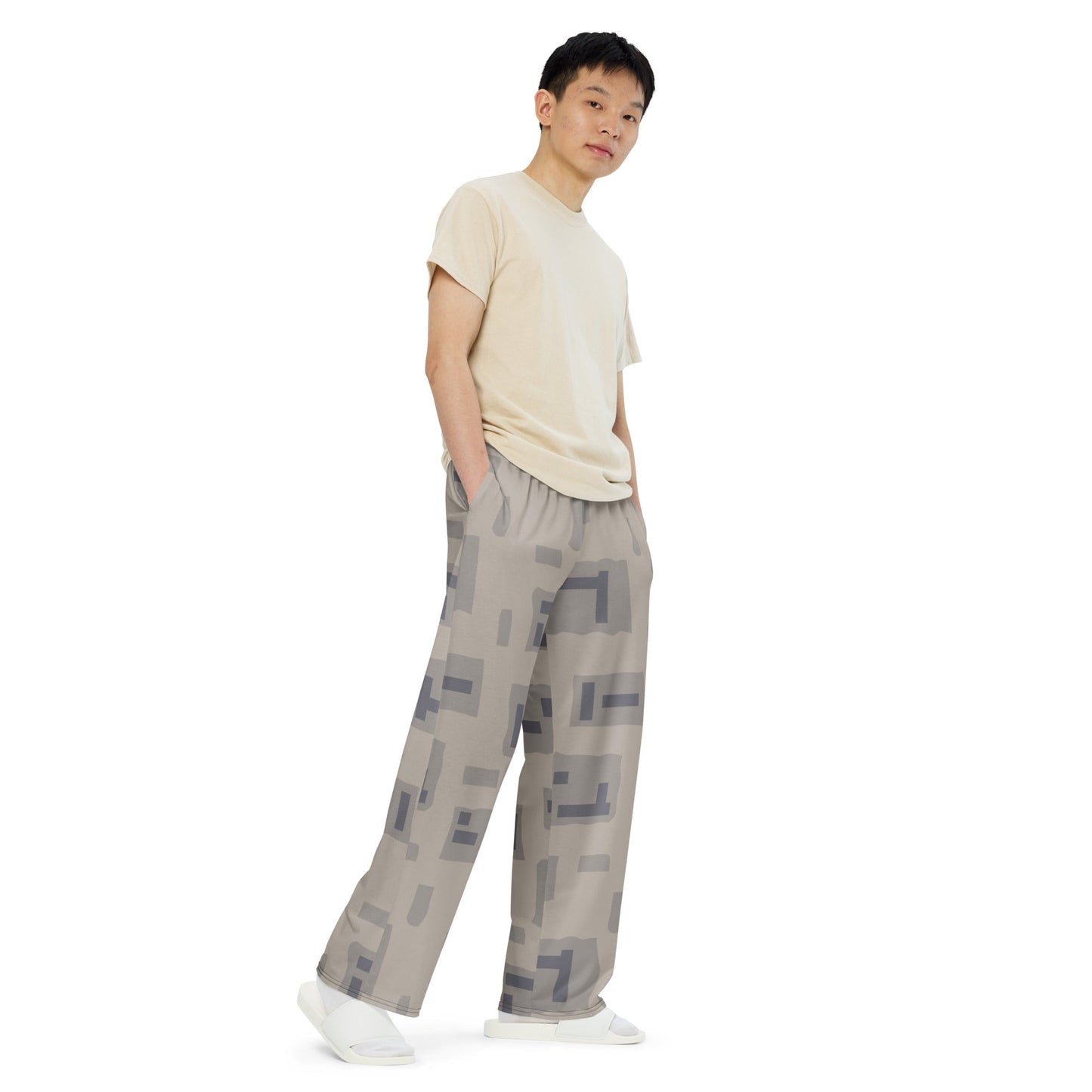 American T-Block Desert CAMO unisex wide-leg pants - Wide-leg Pants