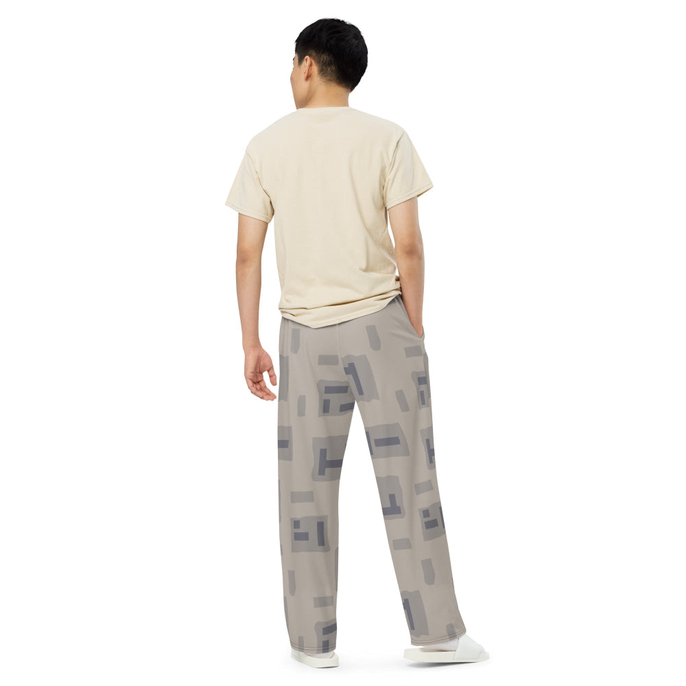 American T-Block Desert CAMO unisex wide-leg pants - Unisex Wide-Leg Pants