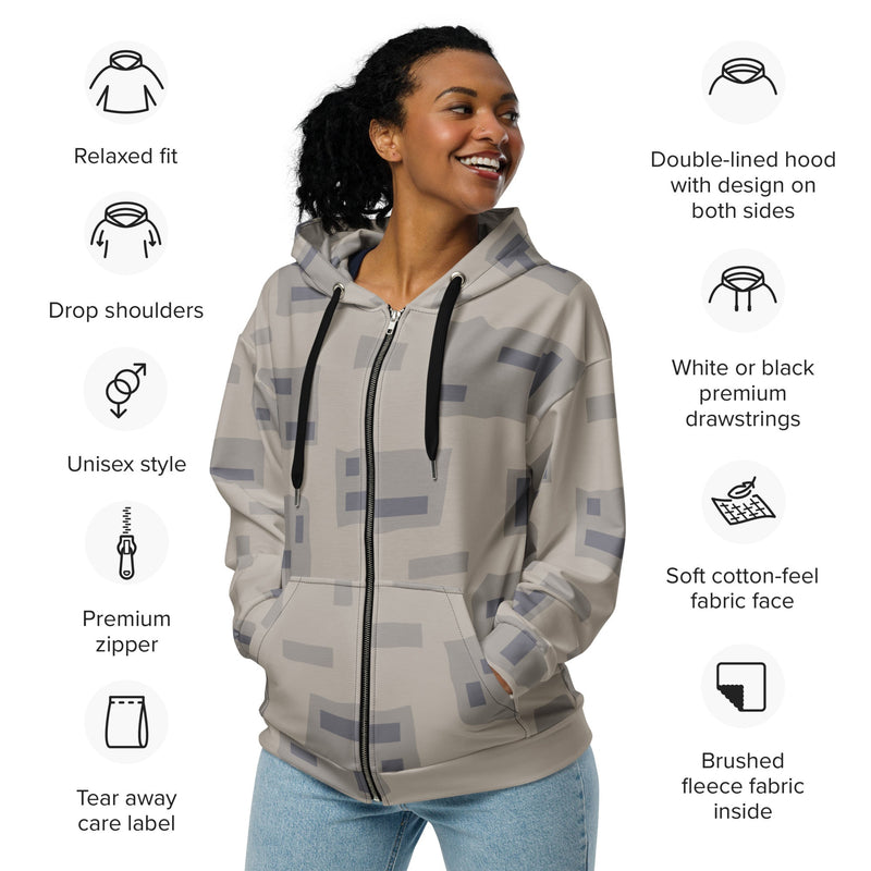 T-Block Desert CAMO Unisex Zip Hoodie