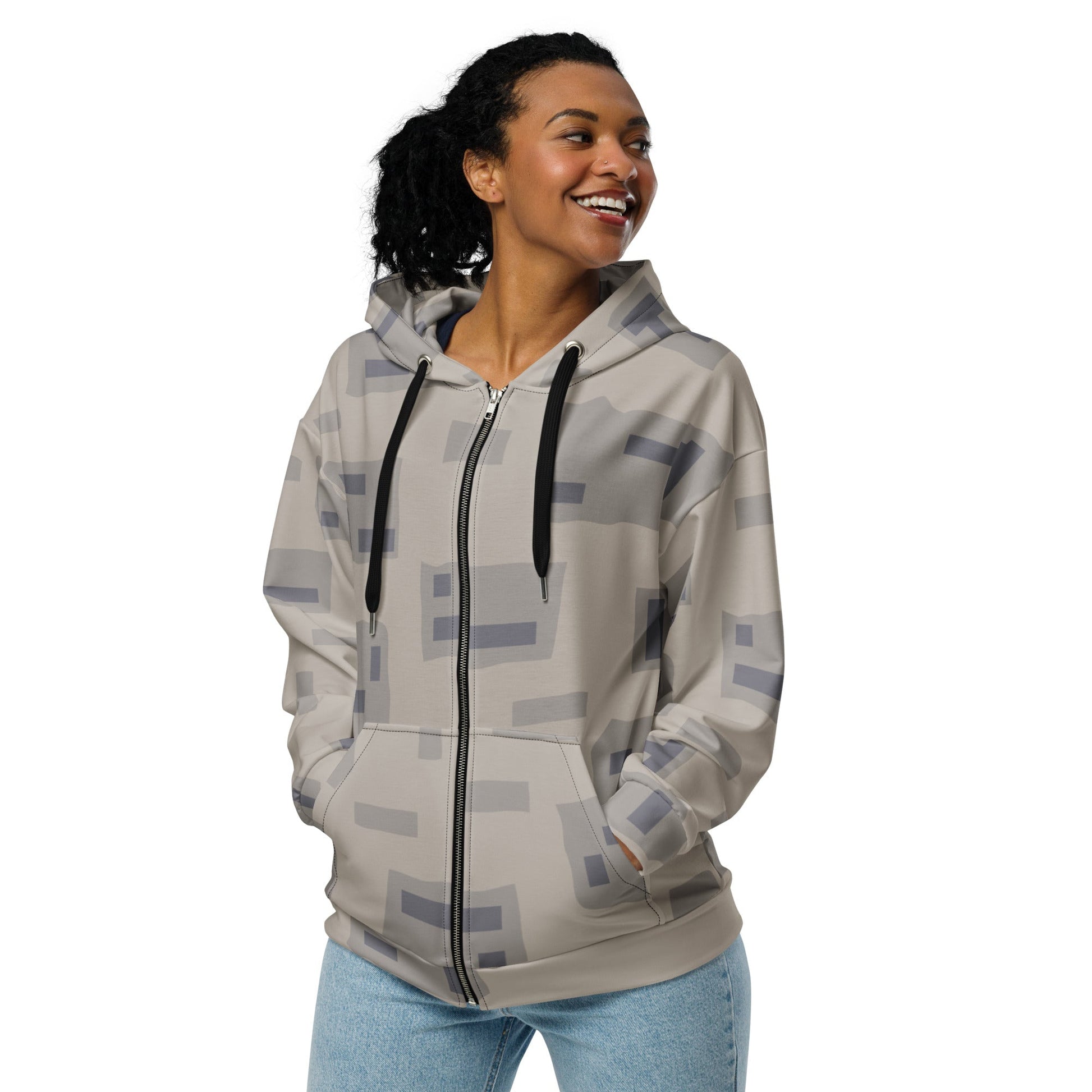 American T-Block Desert CAMO Unisex zip hoodie - Zip Hoodies