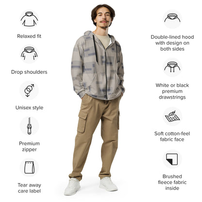 American T-Block Desert CAMO Unisex zip hoodie - Zip Hoodies