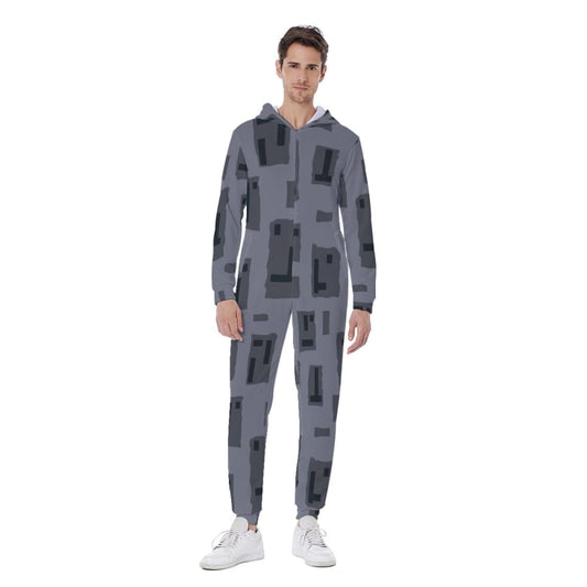 American T-Block Urban CAMO Men’s Hooded Jumpsuit - S / White - Mens