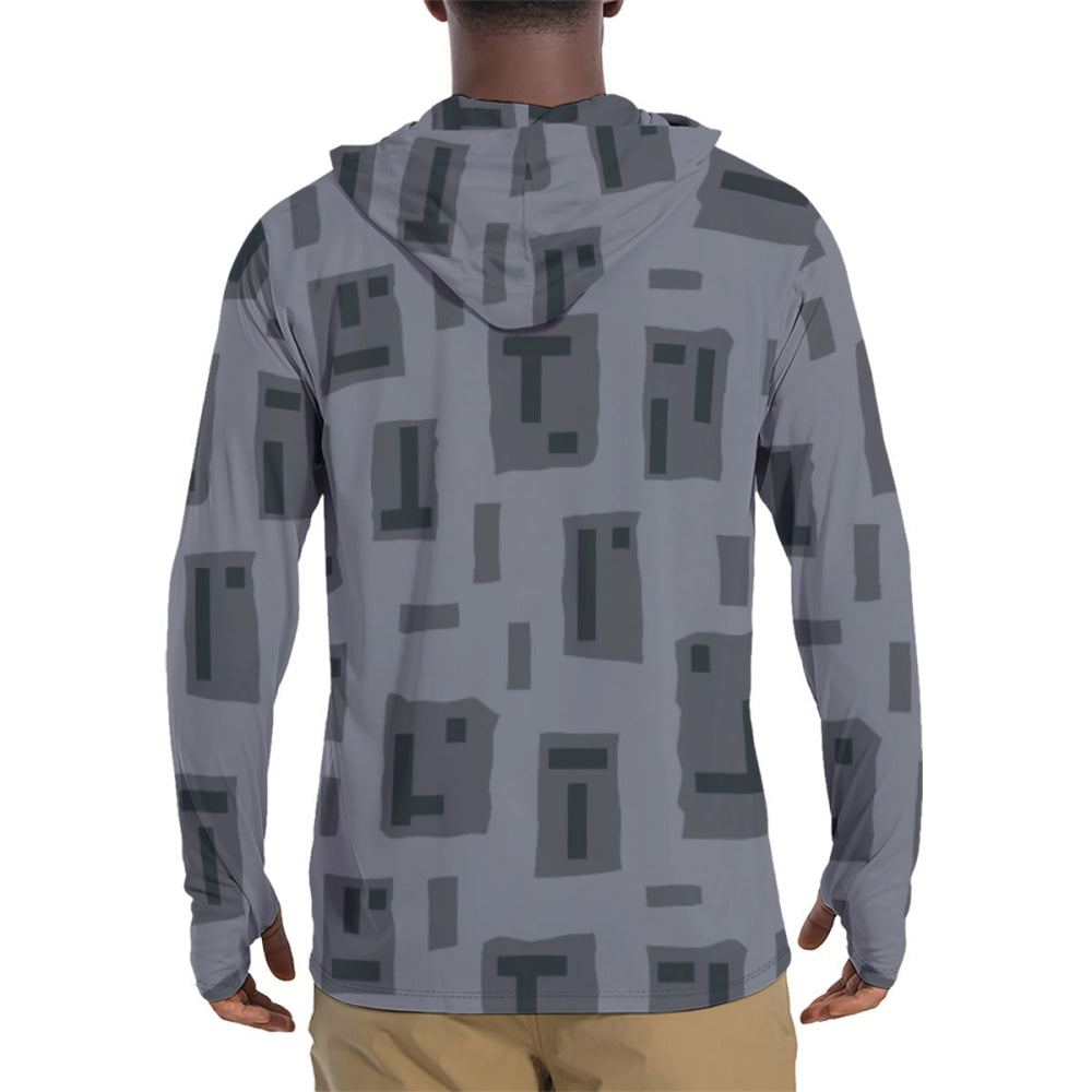 American T-Block Urban CAMO Men’s Sunscreen Sports Hoodie With Thumb Holes - Mens