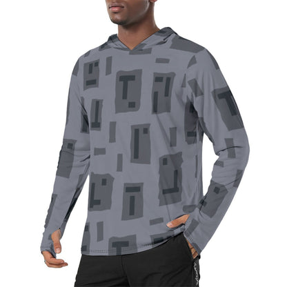 American T-Block Urban CAMO Mens Sunscreen Sports Hoodie With Thumb Holes - Hoodies