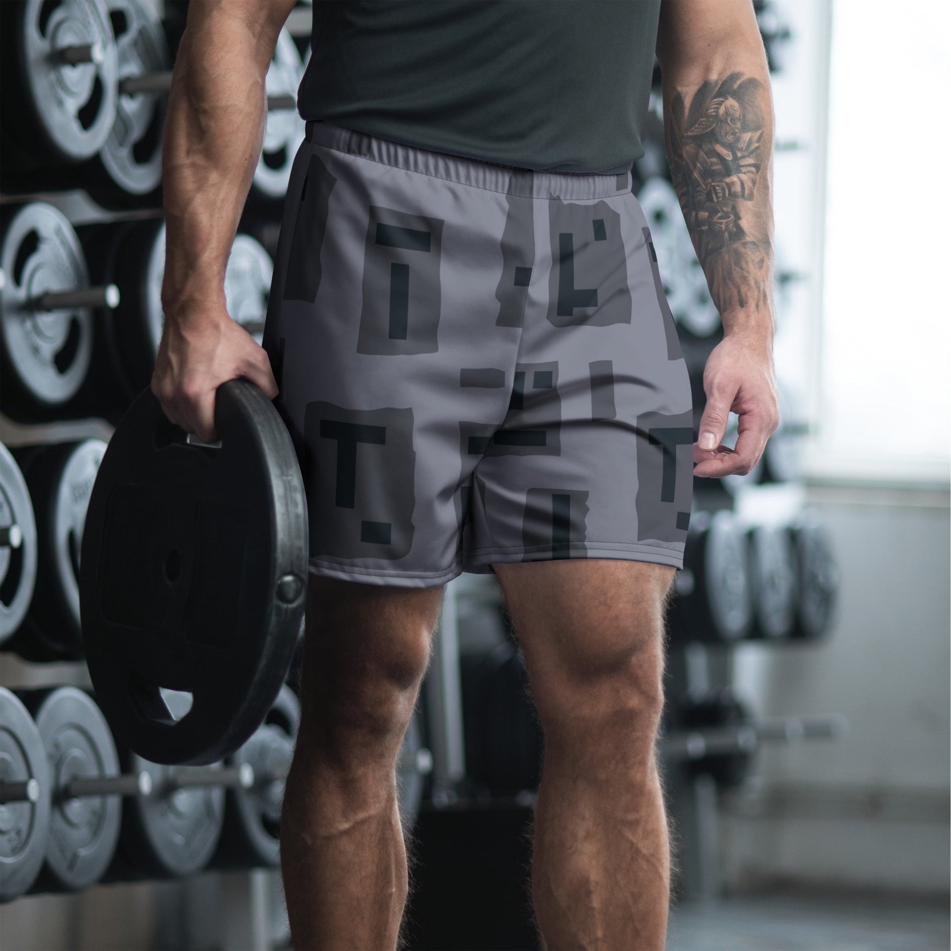 American T-Block Urban CAMO Unisex Athletic Long Shorts - XS