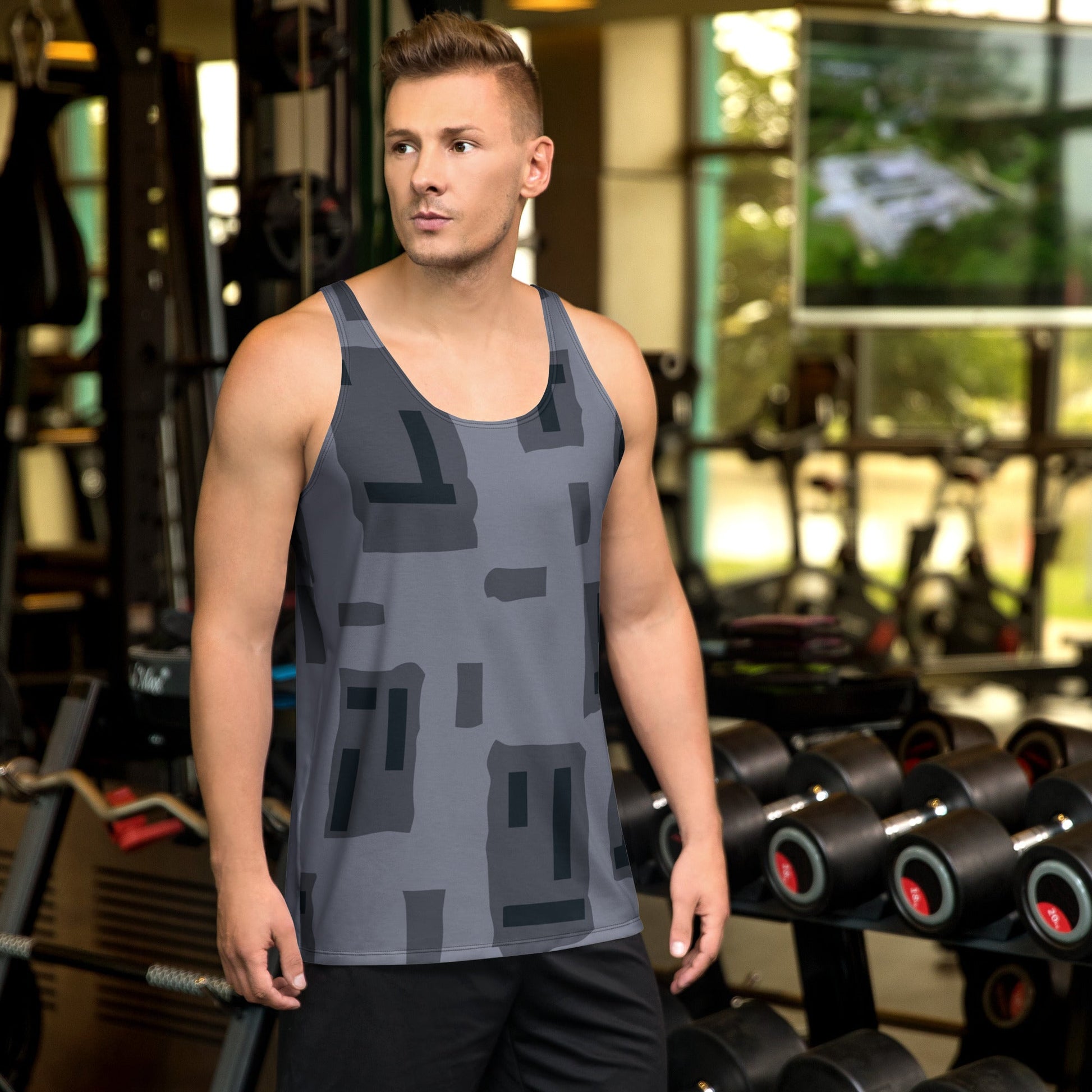 American T-Block Urban CAMO Unisex Tank Top - XS - Tops