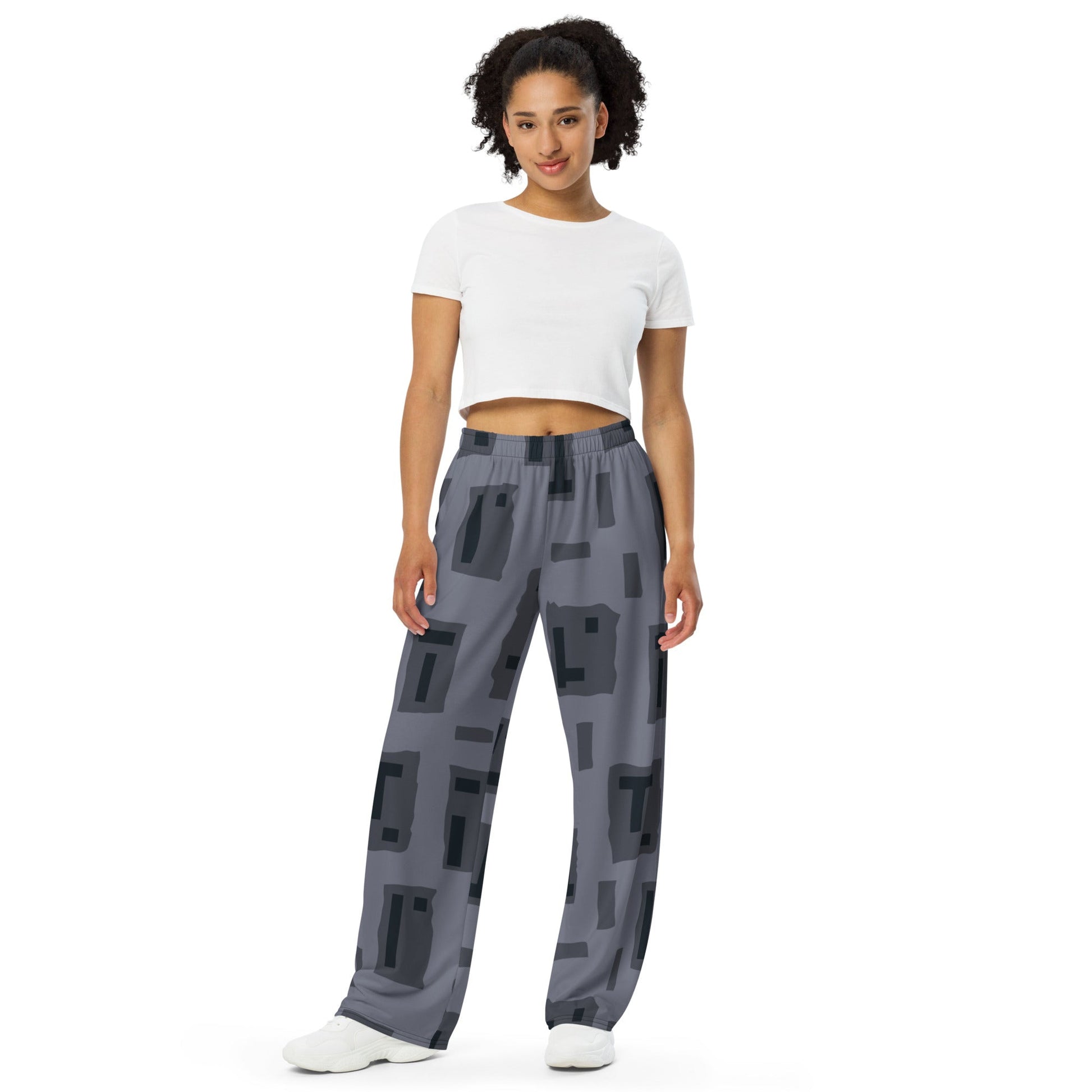 American T Block Urban CAMO unisex wide leg pants Wide Pants