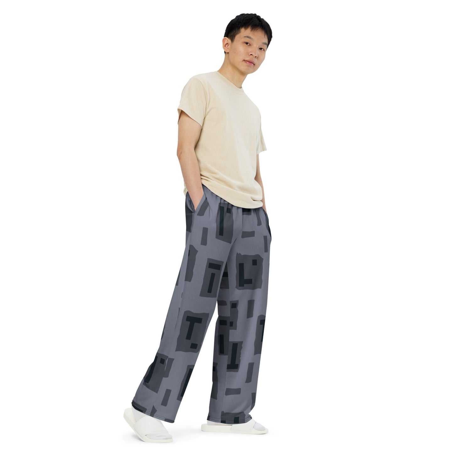 American T Block Urban CAMO unisex wide leg pants Wide Pants