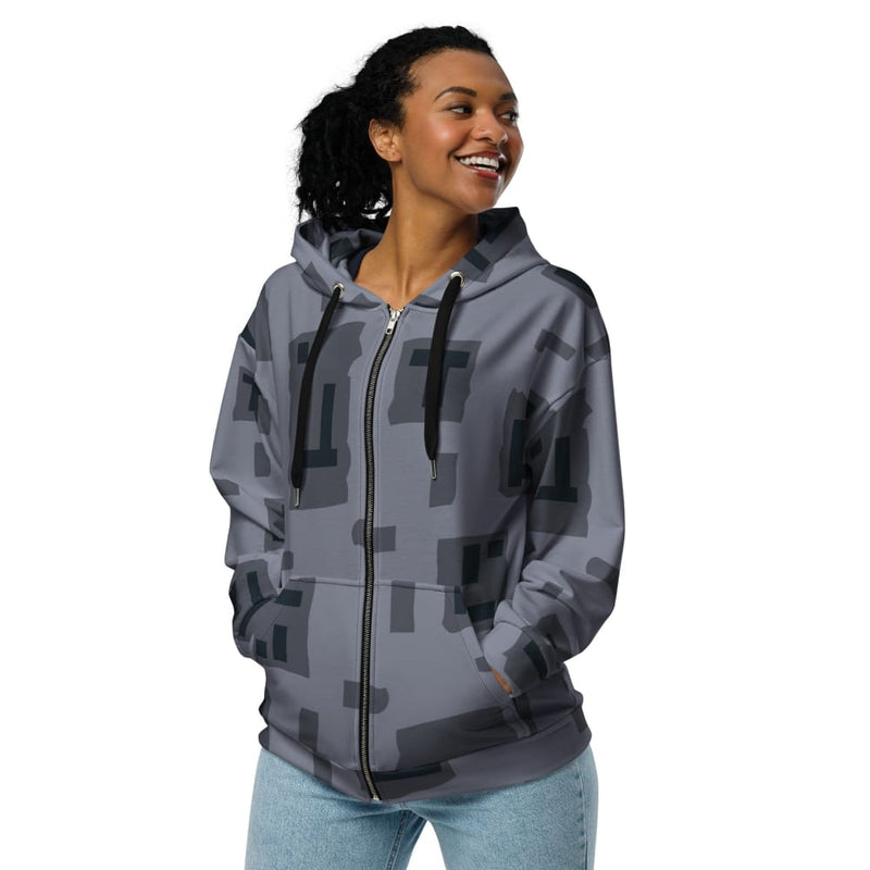American T-Block Urban CAMO Unisex zip hoodie