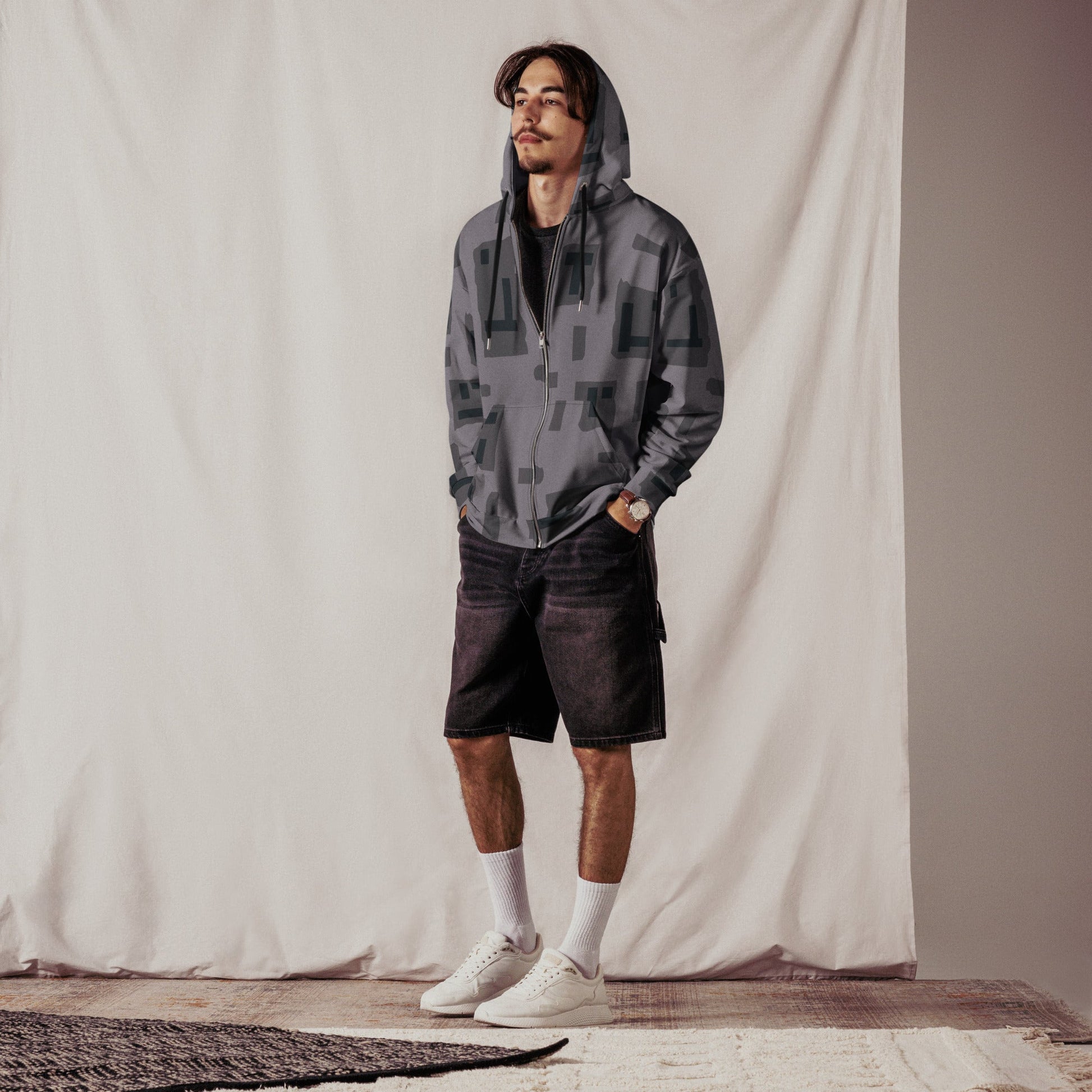 American T Block Urban CAMO Unisex zip hoodie Zip Hoodies