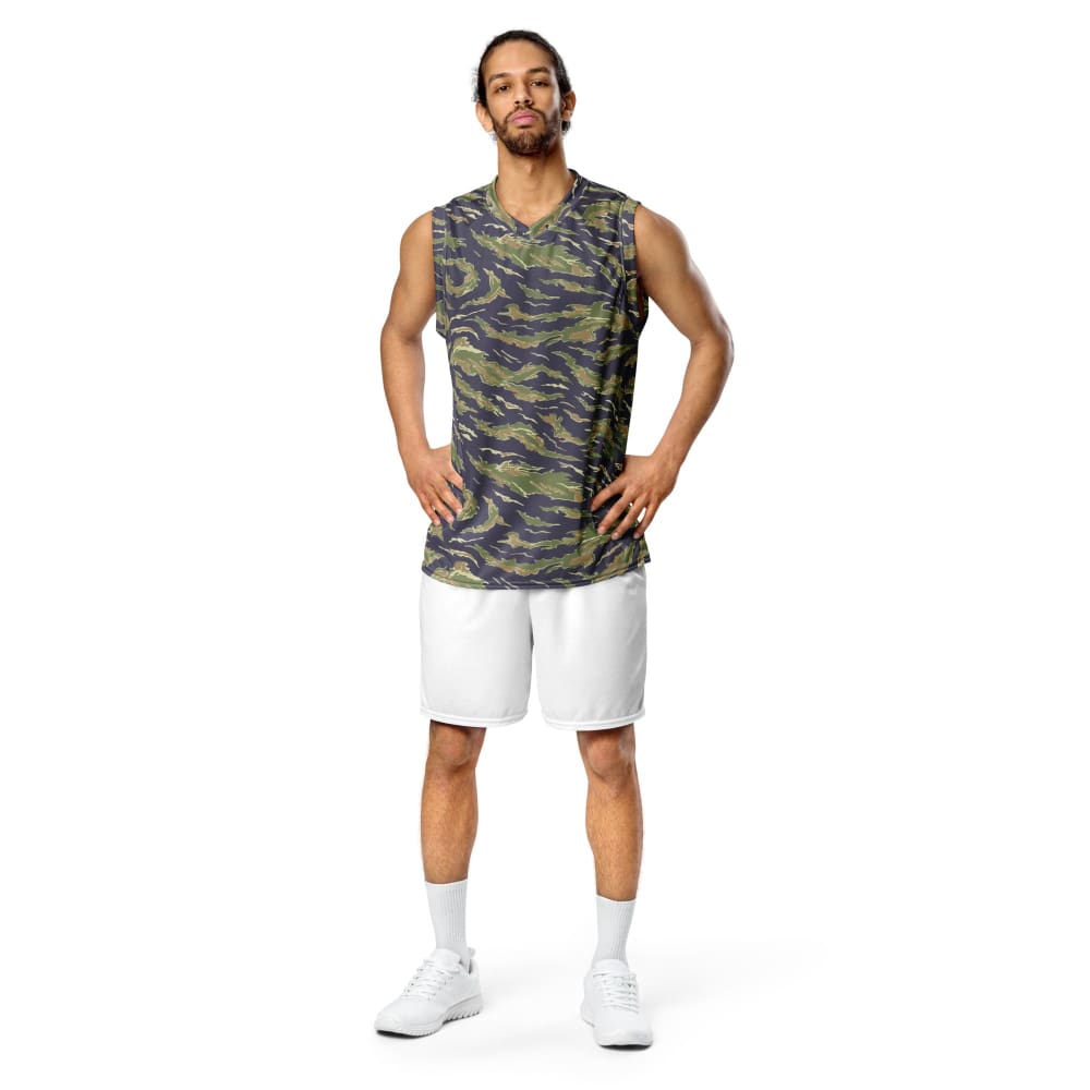 American Tiger Stripe Advisor Type Dense Special Forces CAMO unisex basketball jersey