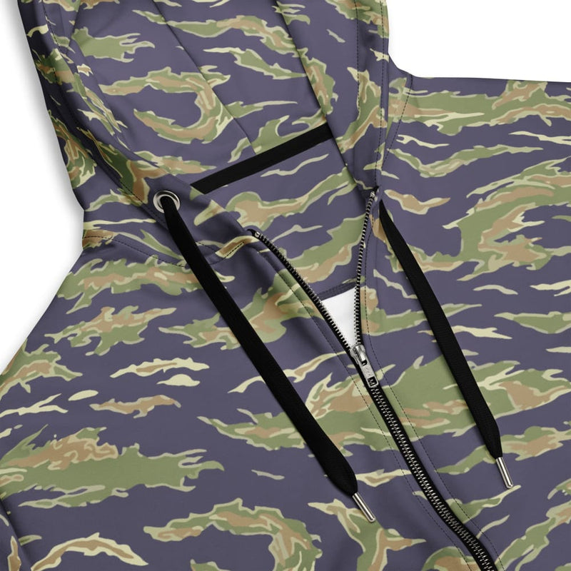 American Tiger Stripe Advisor Type Dense Special Forces CAMO Unisex zip hoodie