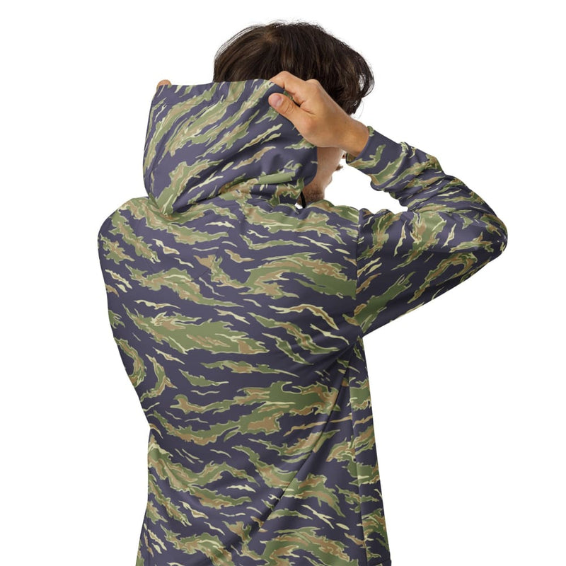 American Tiger Stripe Advisor Type Dense Special Forces CAMO Unisex zip hoodie