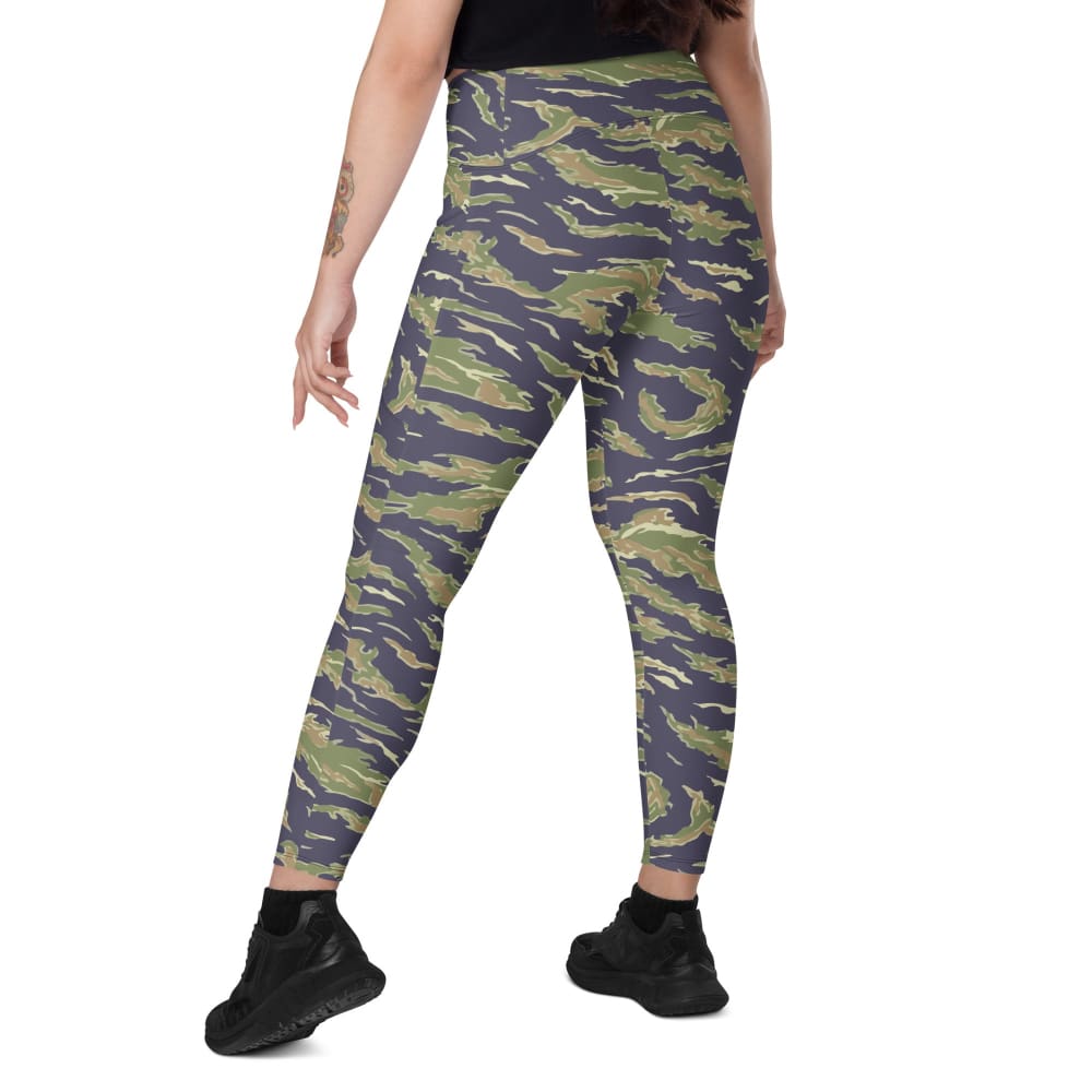 American Tiger Stripe Advisor Type Dense Special Forces CAMO Women’s Leggings with pockets