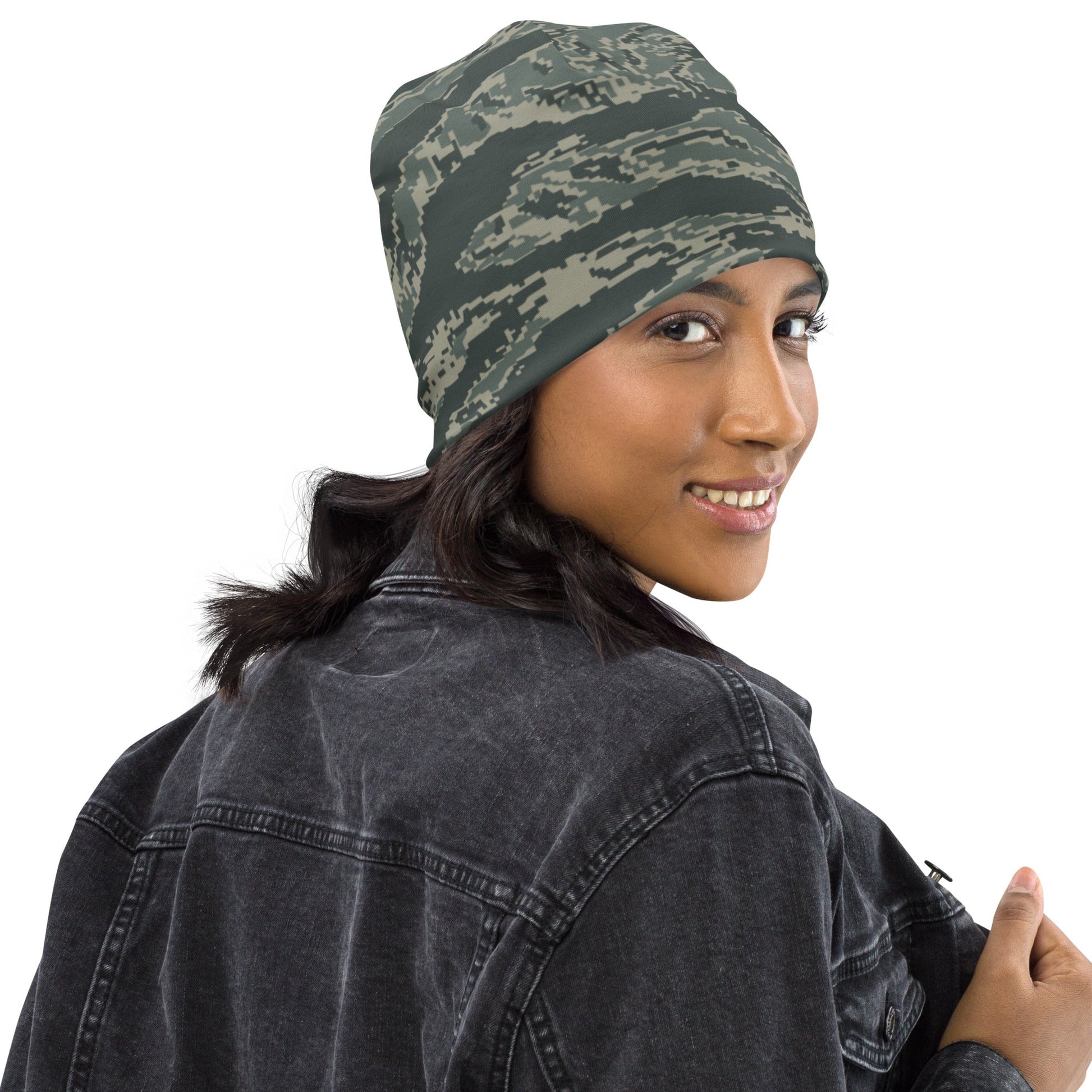 American Tiger Stripe Airman Battle Uniform (ABU) CAMO Beanie Beanies