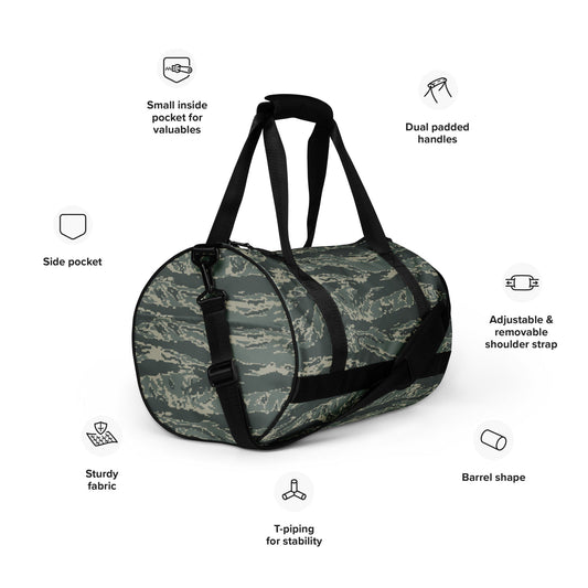 American Tiger Stripe Airman Battle Uniform (ABU) CAMO gym bag - Gym Bags