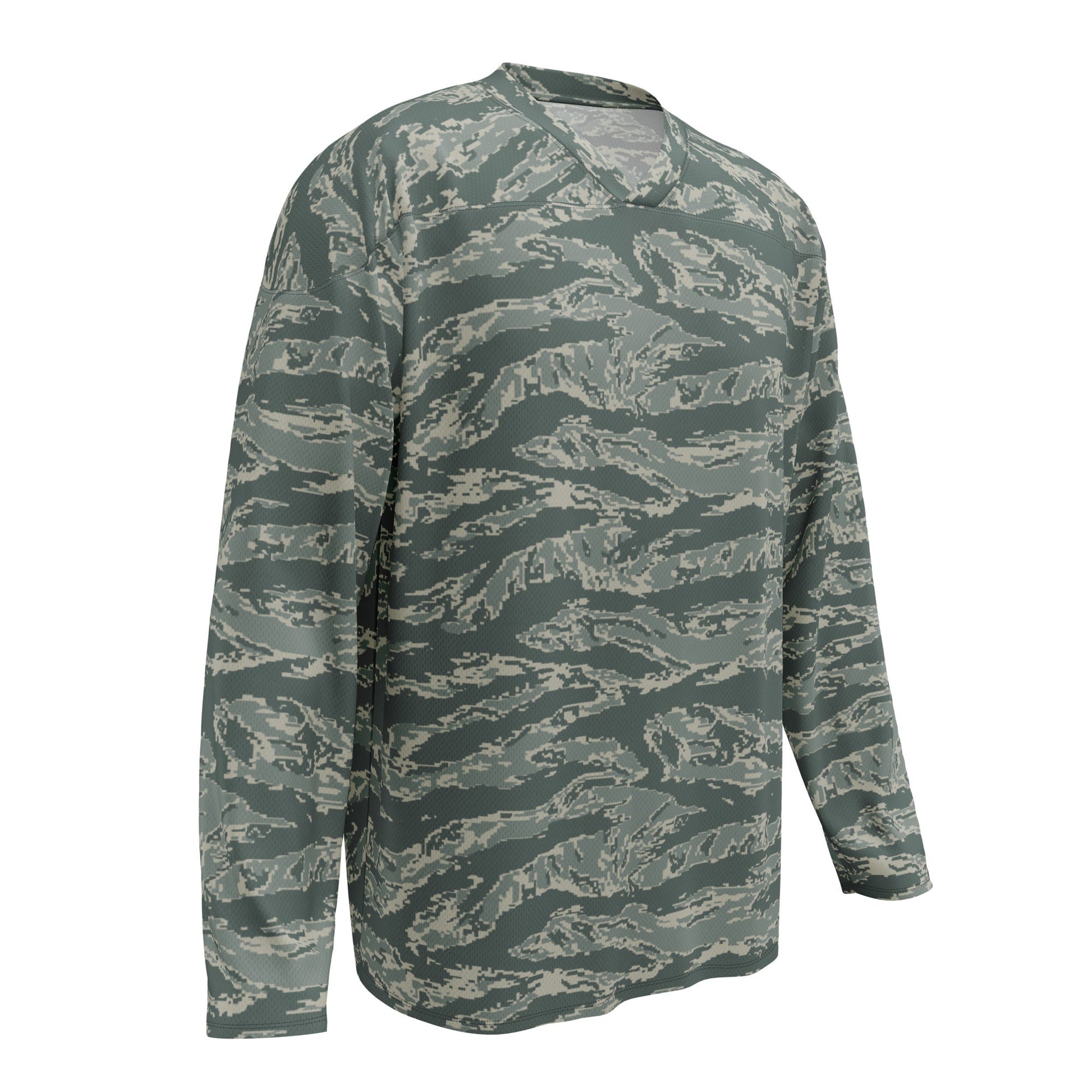 American Tiger Stripe Airman Battle Uniform (ABU) CAMO hockey fan jersey - Hockey Jerseys