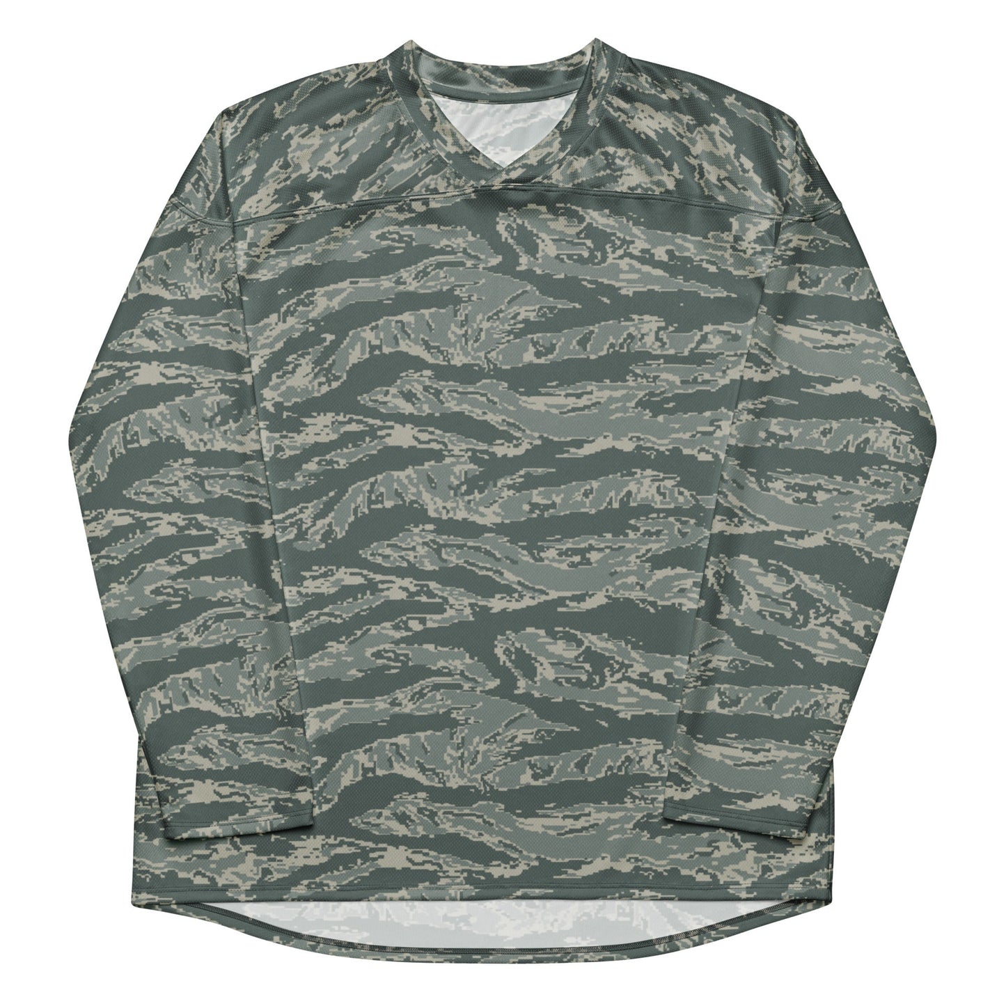 American Tiger Stripe Airman Battle Uniform (ABU) CAMO hockey fan jersey - Hockey Jerseys