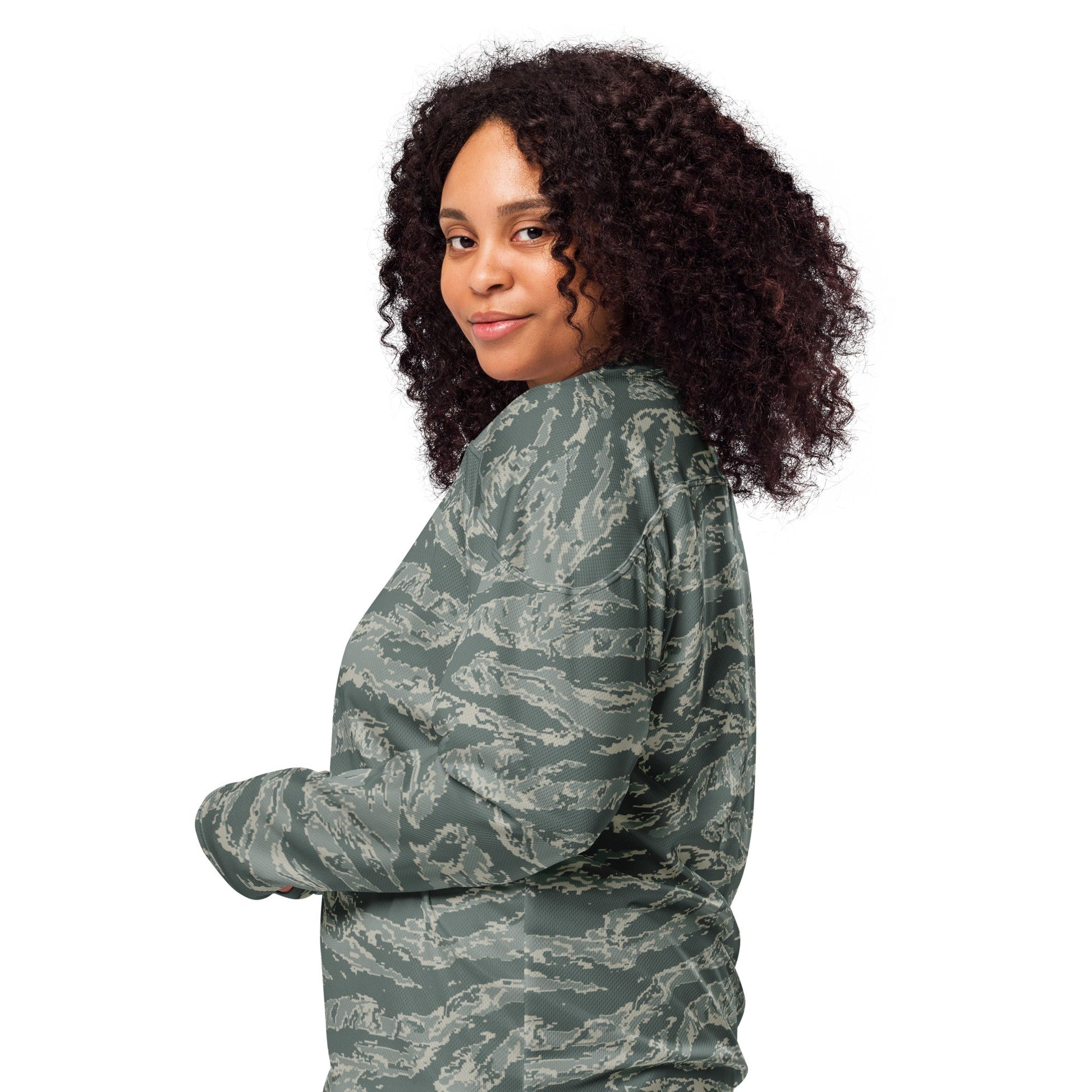 American Tiger Stripe Airman Battle Uniform (ABU) CAMO hockey fan jersey - Hockey Jerseys