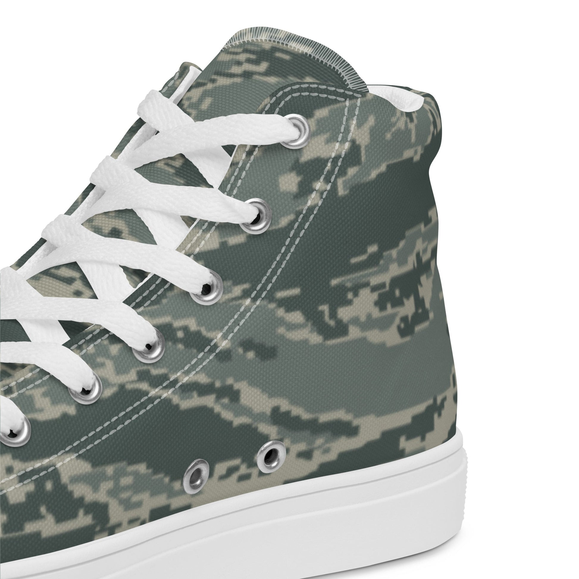 American Tiger Stripe Airman Battle Uniform (ABU) CAMO Mens high top canvas shoes High Top Canvas Shoes