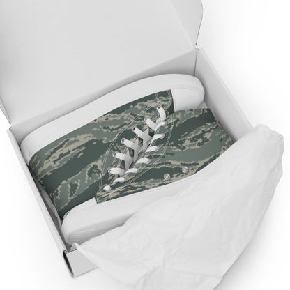 American Tiger Stripe Airman Battle Uniform (ABU) CAMO Mens high top canvas shoes High Top Canvas Shoes