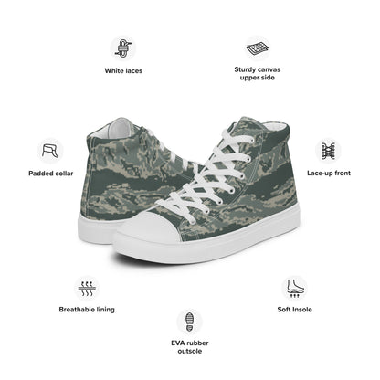 American Tiger Stripe Airman Battle Uniform (ABU) CAMO Mens high top canvas shoes High Top Canvas Shoes