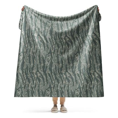 American Tiger Stripe Airman Battle Uniform (ABU) CAMO Sherpa Blanket - 60″×80″