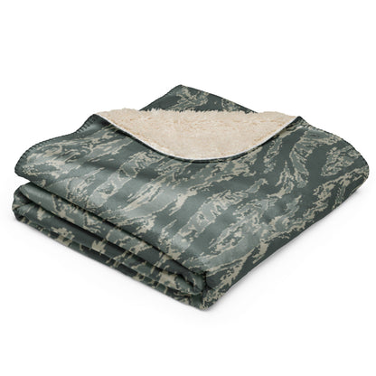 American Tiger Stripe Airman Battle Uniform (ABU) CAMO Sherpa Blanket