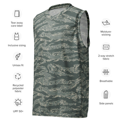 American Tiger Stripe Airman Battle Uniform (ABU) CAMO unisex basketball jersey Basketball Jerseys