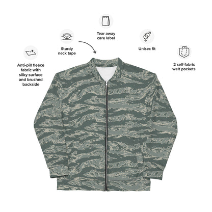 American Tiger Stripe Airman Battle Uniform (ABU) CAMO Unisex Bomber Jacket - Jackets