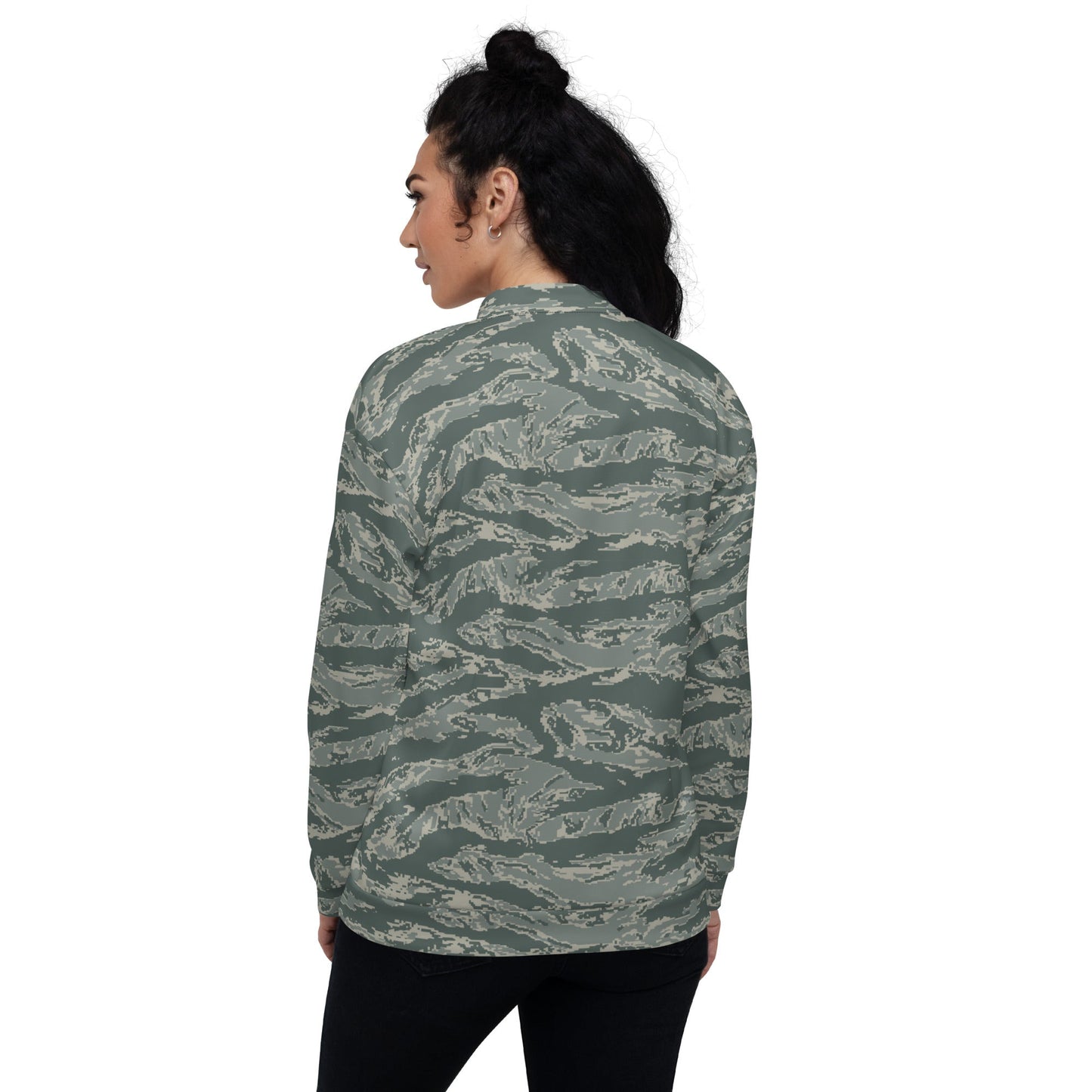 American Tiger Stripe Airman Battle Uniform (ABU) CAMO Unisex Bomber Jacket - Jackets