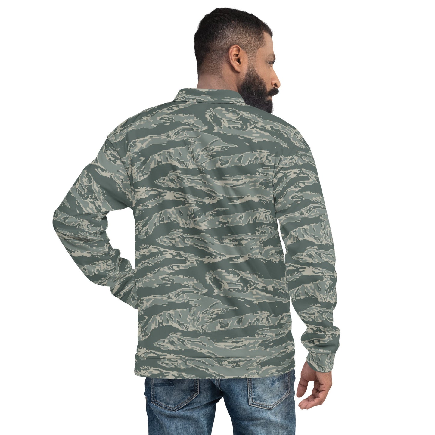 American Tiger Stripe Airman Battle Uniform (ABU) CAMO Unisex Bomber Jacket - Jackets