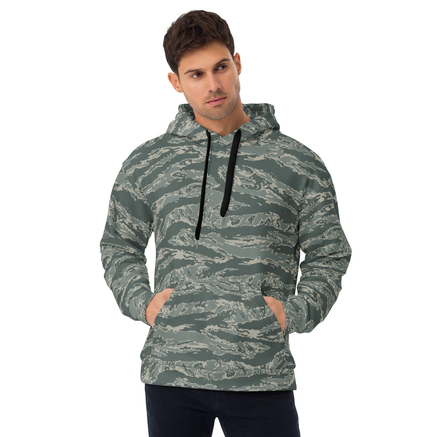 American Tiger Stripe Airman Battle Uniform (ABU) CAMO Unisex Hoodie - 2XS - Hoodies