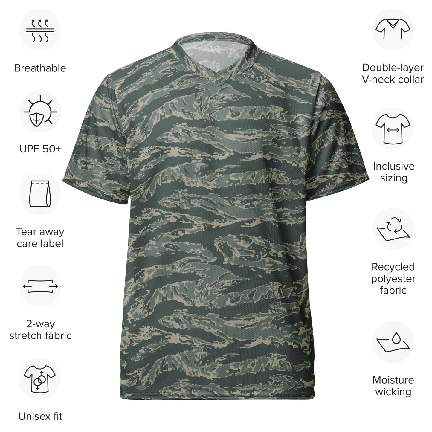 American Tiger Stripe Airman Battle Uniform (ABU) CAMO unisex sports jersey - Sports Jerseys